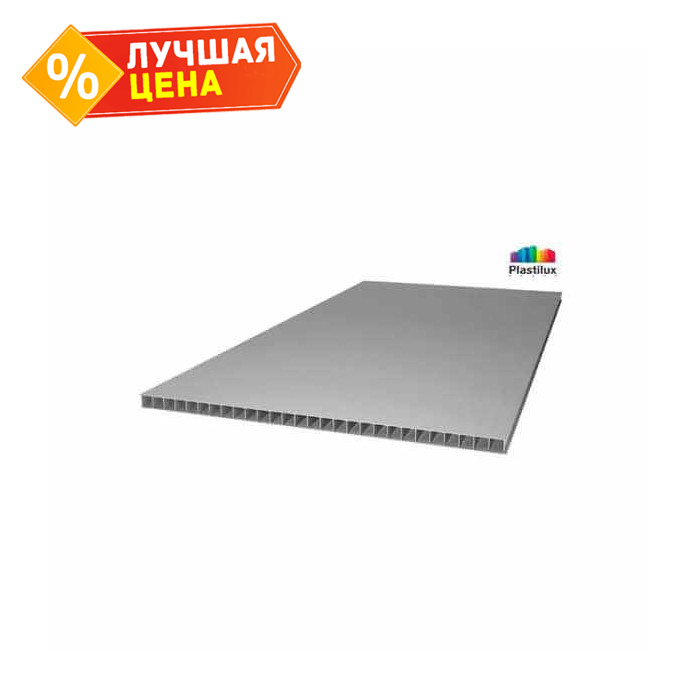 Сотовый поликарбонат 10 мм ROYALPLAST 2-UV премиум серебро 2100х6000 мм
