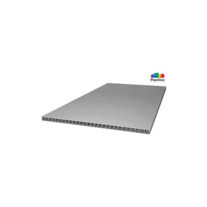 Сотовый поликарбонат 8 мм ROYALPLAST 2-UV премиум серебро 2100х12000 мм